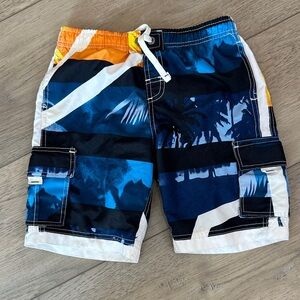 B. Split White Polyester Shorts/Swimsuit